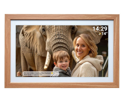Ramka cyfrowa do zdjęć Denver PFF-2162LW FRAMEO jasne drewno